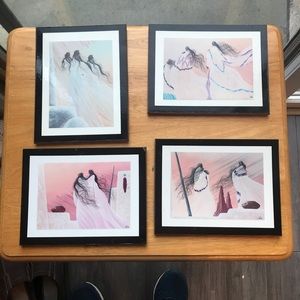 Four laminated picture plaques by bill rabbit $45